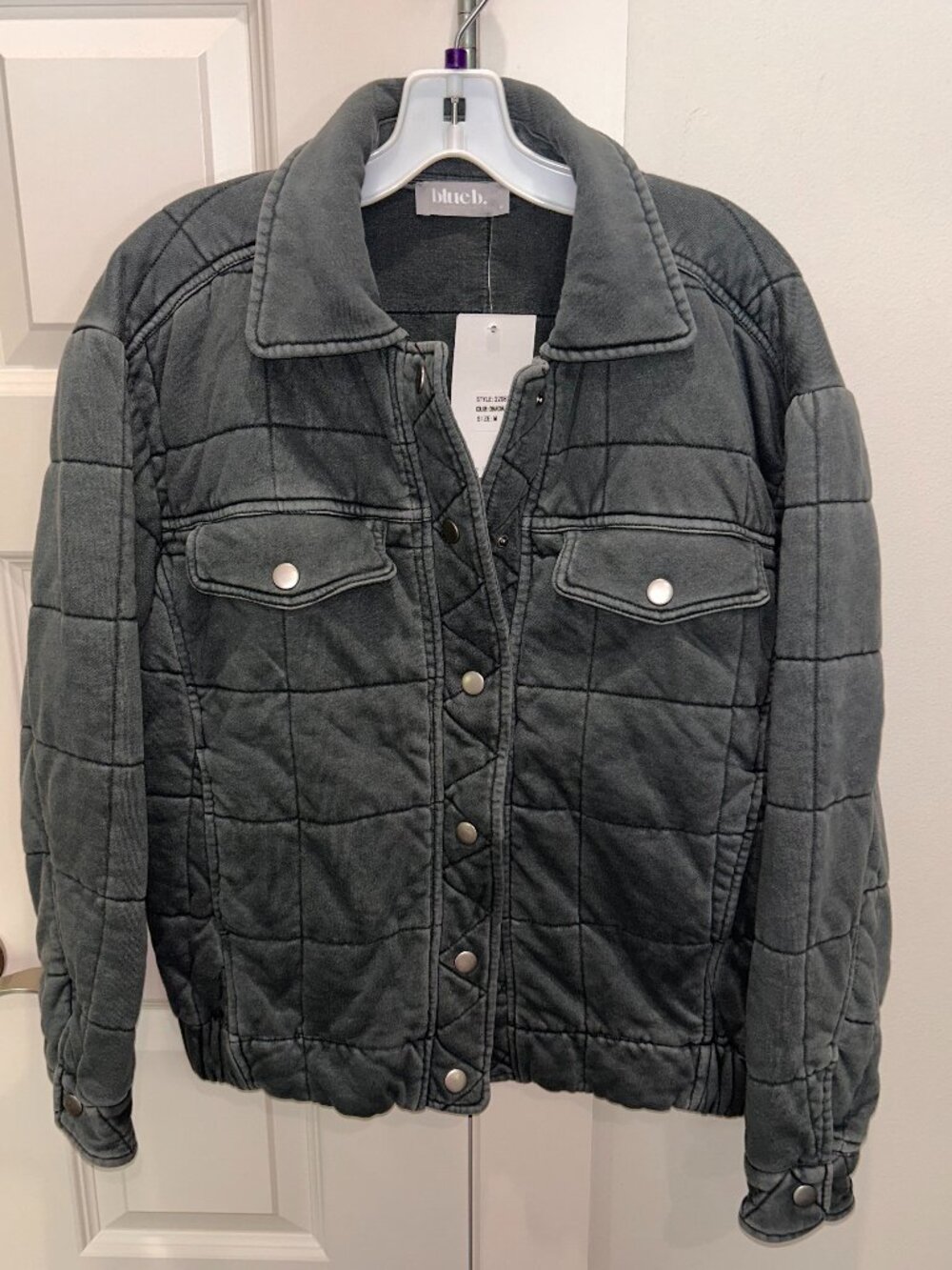 Blue B Collection Quilted Charcoal Jacket